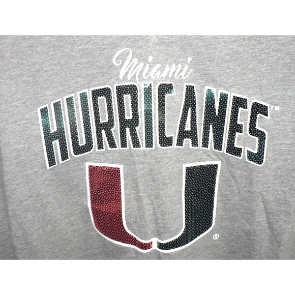 Gameday Couture Women's Sequin Miami Hurricanes V-Neck Short Sleeve Tee 2XL $48 - Picture 4 of 4